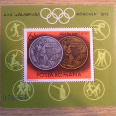 M1 TX7 17 - 1972 - JO de vara Munchen - Medalii olimpice - colita dantelata