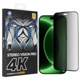 Folie de protectie Ecran Privacy Lito D+ Max 4K pentru Apple iPhone 18 Pro, Sticla Securizata, Full Glue