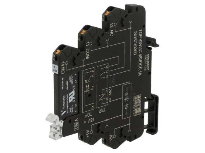 Releu intermediar 48VAC/DC 0.1A