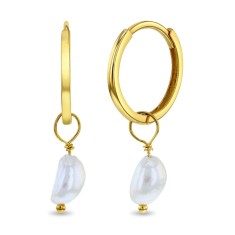 Cercei din aur 14k Gold, pentru Femei, cu perla de cultura