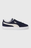 Puma sneakers din piele &icirc;ntoarsă Suede Classic XXI culoarea bleumarin 374915