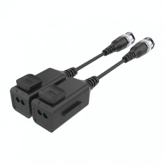 Video balun pasiv HD 4K, cu sistem organizare si buton pentru sertizare rapida tip PUSH (set 2 buc.) foto