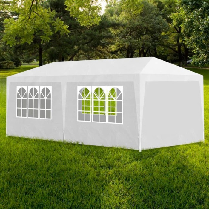Gossi cort de petrecere, alb, 3 x 6 m