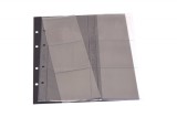 Set 2 folii pentru monede, Premium, cu 12 buzunare pentru monede de pana la 74 mm si foi de carton negru