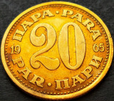 Cumpara ieftin Moneda 20 PARA - RSF YUGOSLAVIA, anul 1965 * cod 2078 A, Europa
