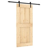 Cumpara ieftin Usa glisanta cu set feronerie, 90x210 cm, lemn masiv de pin