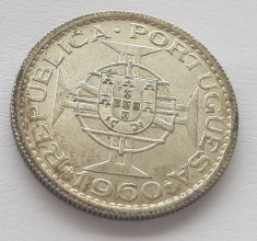 339. Moneda Mozambic 10 escudos 1960 - Argint 0.720 foto