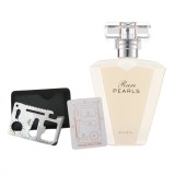 Cumpara ieftin Set apa de parfum Rare Pearls 50 ml si card multifunctional Dactylion, de supravietuire, otel inoxidabil