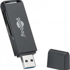 Cititor card reader USB 3.0 pentru SDXC SDHC MicroSD si SD Goobay 58260