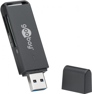 Cititor card reader USB 3.0 pentru SDXC SDHC MicroSD si SD Goobay 58260 foto