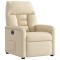 Fotoliu rabatabil electric, crem, material textil - 4