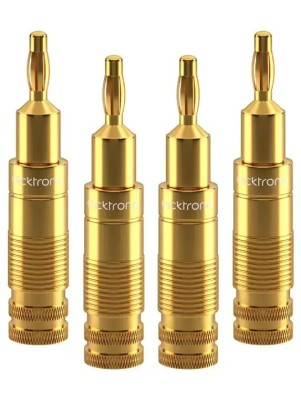 Set 4 mufe Banana 4mm Premium Clicktronic pentru cablu 6.0mm2 Conexiuni Audio de Inalta Calitate 53983 foto