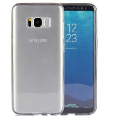 Husa de protectie fata + spate din TPU moale pentru Samsung Galaxy S8 Plus, TPU 0.3 mm, gri