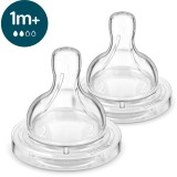 Philips Avent Anti-colic SCY762/02 tetină pentru biberon anti-colici 1 m+ Slow Flow 2 buc