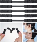 Set de 5 curele pentru masca de protectie Micisty, plastic, negru