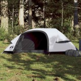 VidaXL Cort camping cupolă 1 persoană alb, țesătură opacă, impermeabil