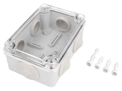 Cutie de Conexiuni IP65 Gri 80x120x50mm foto