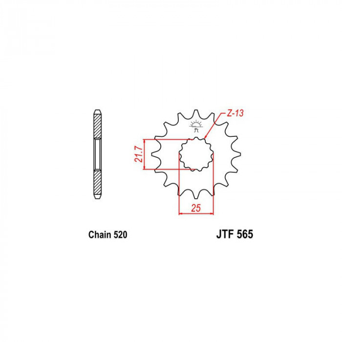 Pinion fata Yamaha YZ YZF WRF JTF565