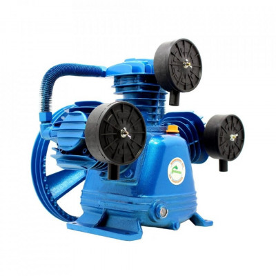 Cap compresor de aer cu 3 pistoane in V 600l/min 2.2-4kW 10 bari H3065 Blue B-AC3065 BLUE foto