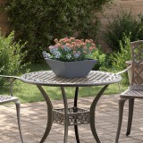 vidaXL Ghiveci pentru grădină gri &icirc;nchis 35x35x15 cm din oțel