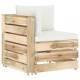 VidaXL Canapea de colț modulară cu perne, lemn verde tratat 3074497
