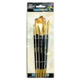 Pensula Colorarte DB20504, varf lat oblic, set 5 bucati