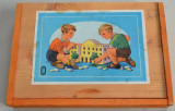 Joc vechi de tip lego din lemn ART CO - Germania anii 50 -60