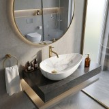 Lavoar pentru blat Rea Greta 65 Bianco Shiny