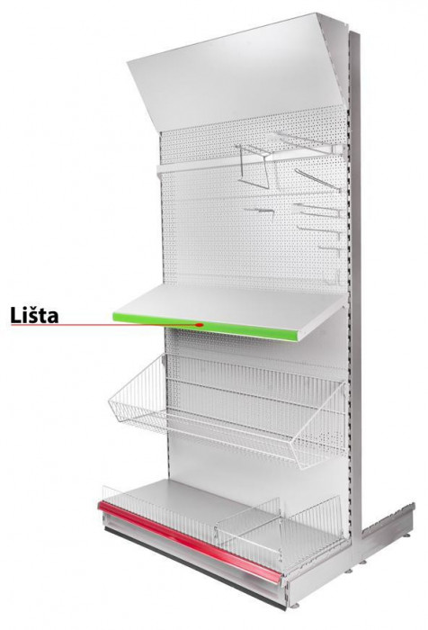 Rafturi H12 cu etichetă de preț, 665 mm, verde *S*