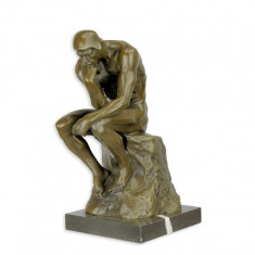 Ganditorul-statueta din bronz pe un soclu din marmura BX-1
