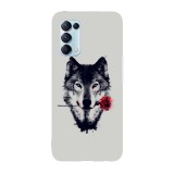 Husa compatibila cu Oppo A54 5G model Wolf in love, Silicon, TPU, Viceversa, Transparent, Carcasa