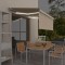vidaXL Copertină retractabilă manual cu stor&amp;LED, crem, 3x2,5 m 3069382