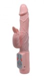 Vibrator Dragon 4 Moduri Vibratii, 4 Moduri Rotatii, TPR, USB, Natural, 23 cm