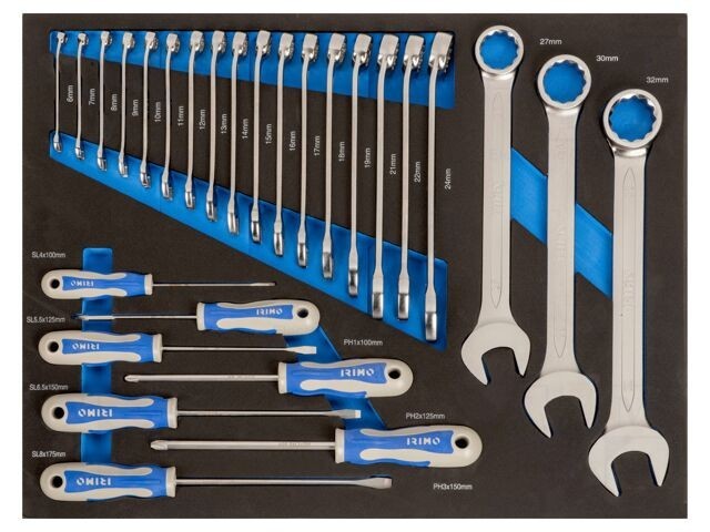 Kit utilizare generală 27 buc. chei combinate și șurubelnițe IRIMO