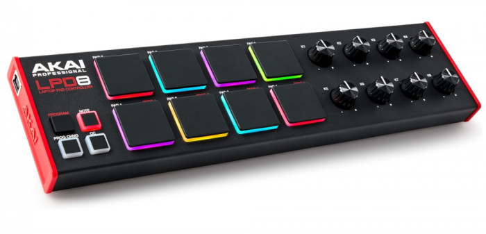 Controler MIDI AKAI Professional LPD8, 8 butoane, negru - RESIGILAT
