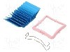 Radiator extrudat, aluminiu, 33mm x 33mm, albastru, Advanced Thermal Solutions - ATS-50330G-C1-R0 foto