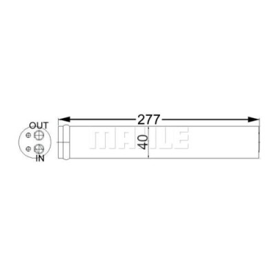 Filtru uscator aer conditionat Nissan Micra 2003-2010, Note 2006-2013, 40x277mm, MAHLE AD62000S foto
