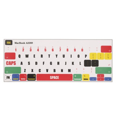 Autocolant tastatura Kwmobile pentru Apple MacBook Pro M1 13&amp;quot; (2020)/MacBook Pro M2 13&amp;quot; (2022), Multicolor, Plastic, KWM000025CR001C foto