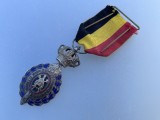 Cumpara ieftin Decoratie Belgia ww2 HABILETE MORALITE argintata cu email și panglica