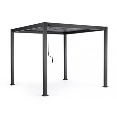 Pavilion gradina aluminiu gri antracit Ocean 300x300x250 cm