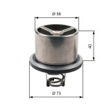 Termostat lichid racire BMW 5, Z8; Bova Magiq; Chrysler Viper; DAF 75, 75 Cf, 85 Cf, 95 Xf; Dodge Viper; Ginaf X-Series; Kamaz 6520; King Long Xmq;, Gates