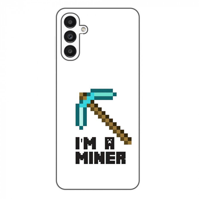 Husa compatibila cu Samsung Galaxy A34 5G Silicon Gel Tpu Model Minecraft Miner
