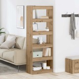 VidaXL Dulap pentru cărți stejar artizanal 60 x 30 x 166 cm