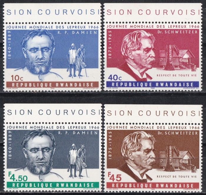 Ruanda 1966 - Ziua Mondială a Leprei, MNH