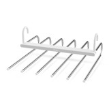Suport Prosoape Bewello Gri/Crom, 6 Umerase, Metal/Plastic, 310x280x75mm - Uscator Haine Dulap, Montare Usoara