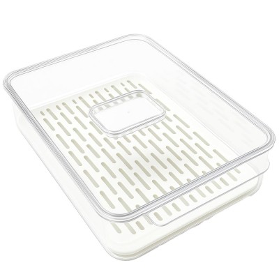 Cutie alimentară Pufo Deerbox cu sită detașabilă și capac cu aerisire, pentru fructe, legume sau m&amp;acirc;ncare, 32 x 21 x 10 cm foto