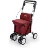 Carucior Cumparaturi Carlett COMFORT RUBY Rosu, Aluminiu, 4 Roti, 20L, 25kg, 96x35x30cm
