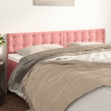 Gossi tablii de pat, 2 buc, roz, 80x5x78/88 cm, catifea