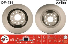 TRW DF4754 Disc frana foto