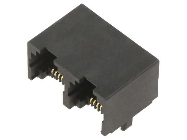 RJ11 Modular Jack Right Angle 2 Ports